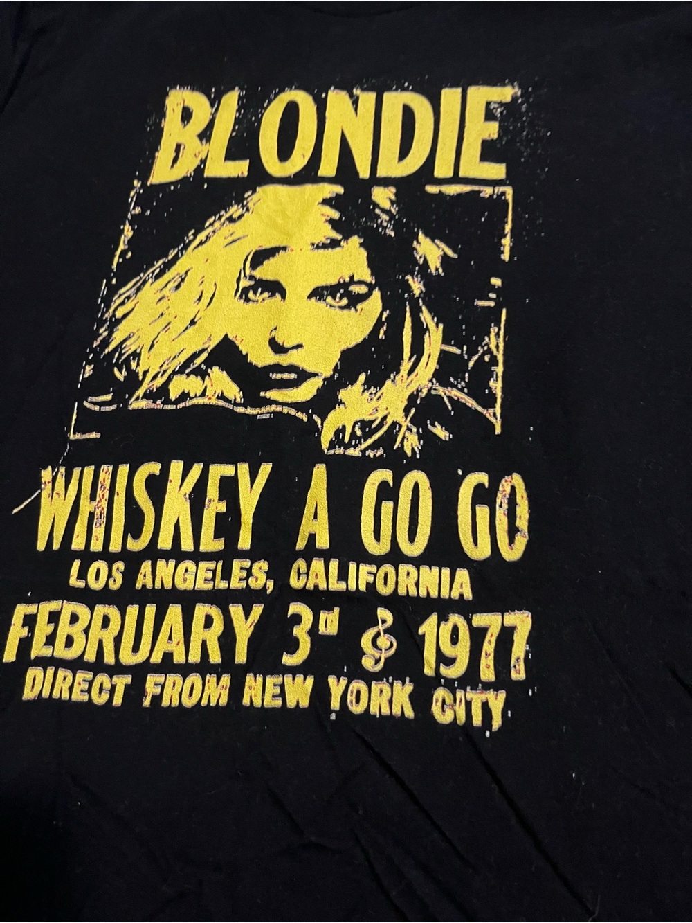 Rare Blondie (reprint) Whiskey A Go Go Vintage Style unisex tee- Brand new